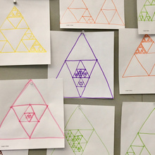 Sierpinski Triangle activity pinup from Comp Form class.