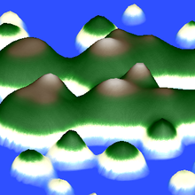 Procedurally generated islands from lecture on algorithmic graphics.